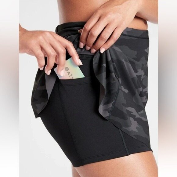 Athleta Match Point Skort Black Camo Size Large - Picture 2 of 12